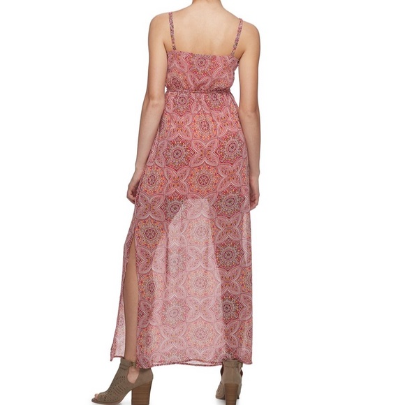 NWT Lily Rose Floral Maxi Dress Sleeveless Size M Juniors - Picture 2 of 2